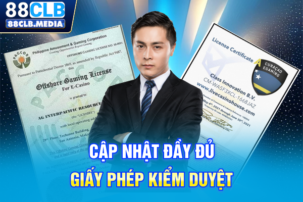 Cập nhật đầy đủ giấy phép kiểm duyệt